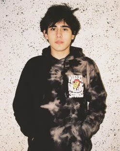 TOPS SMILEY MARKET ROLLING STONES TIE-DYE HOODIE