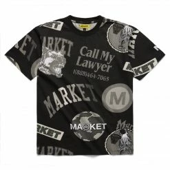 MARKET MONOGRAM AOP GRAYSCALE T-SHIRT
