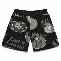 MARKET MONOGRAM AOP GRAYSCALE SWEATSHORTS BOTTOMS