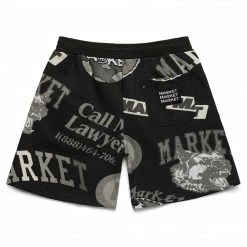 MARKET MONOGRAM AOP GRAYSCALE SWEATSHORTS BOTTOMS