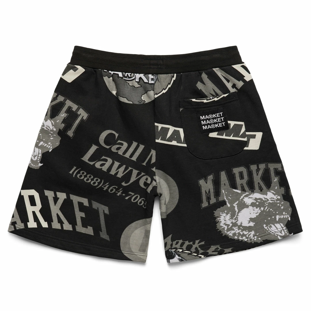 MARKET MONOGRAM AOP GRAYSCALE SWEATSHORTS BOTTOMS