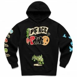 MARKET TOPS PEACE AND POWER HOODIE