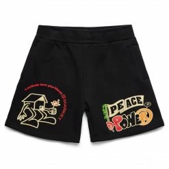 MARKET BOTTOMS PEACE AND POWER SWEATSHORTS