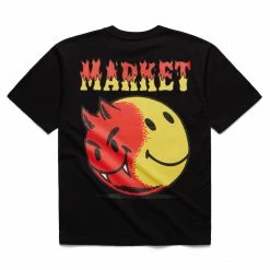 MARKET TOPS SMILEY GOOD VS EVIL T-SHIRT