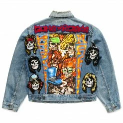 GUNS N ROSES MARKET DISTRESSED DENIM JACKET TOPS
