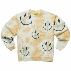 MARKET TOPS SMILEY TIE-DYE CREWNECK SWEATSHIRT