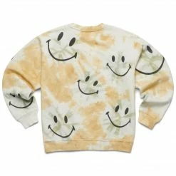 MARKET TOPS SMILEY TIE-DYE CREWNECK SWEATSHIRT