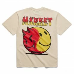 MARKET TOPS SMILEY GOOD VS EVIL T-SHIRT