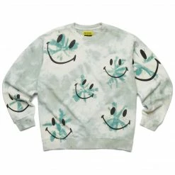 MARKET SMILEY TIE-DYE CREWNECK SWEATSHIRT TOPS