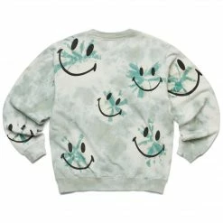 MARKET SMILEY TIE-DYE CREWNECK SWEATSHIRT TOPS