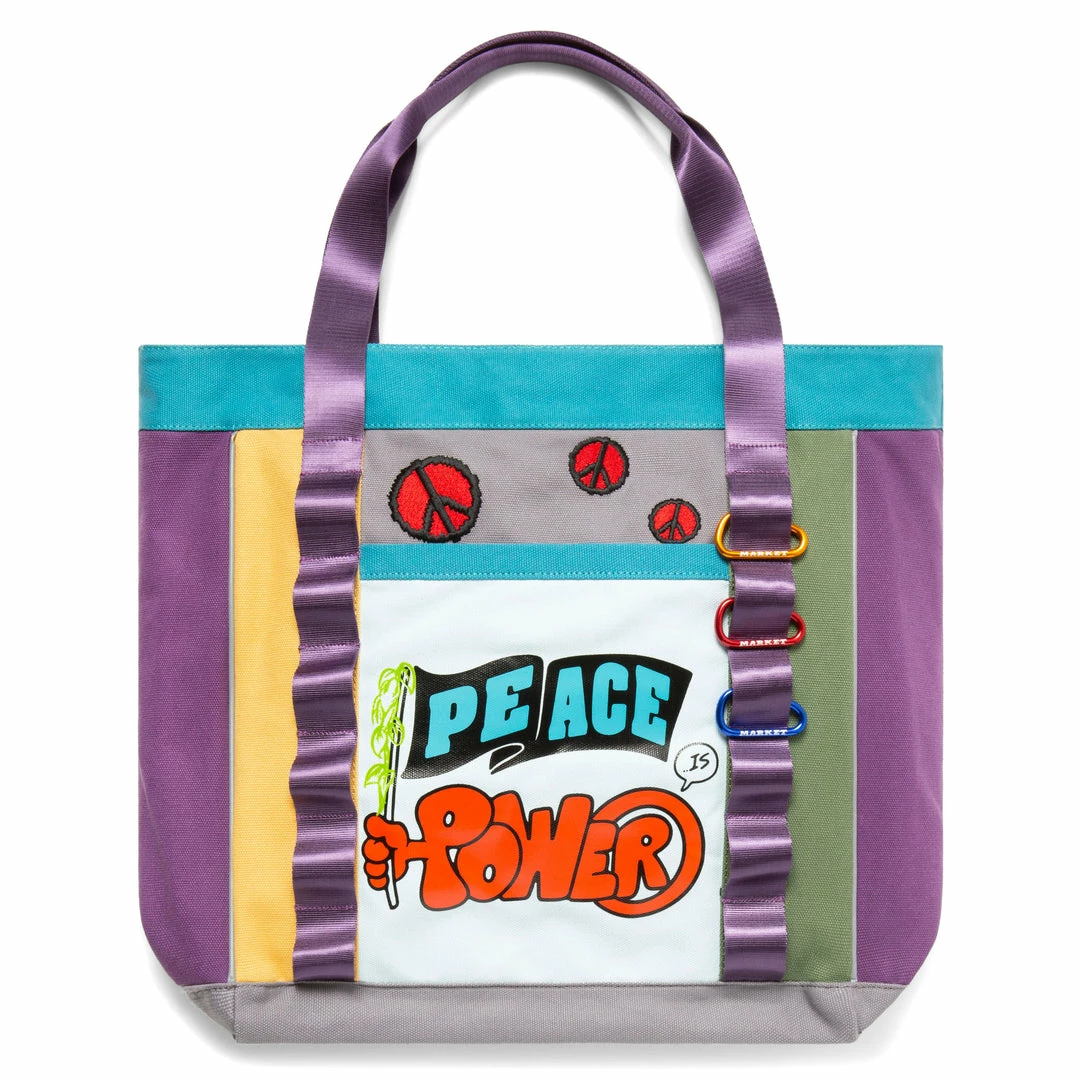 Market PEACE AND POWER CANVAS MESH BAG