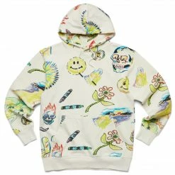 TOPS SMILEY MARKET COLORING BOOK AOP HOODIE