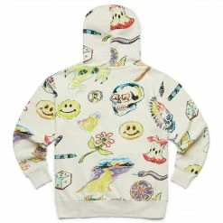 TOPS SMILEY MARKET COLORING BOOK AOP HOODIE