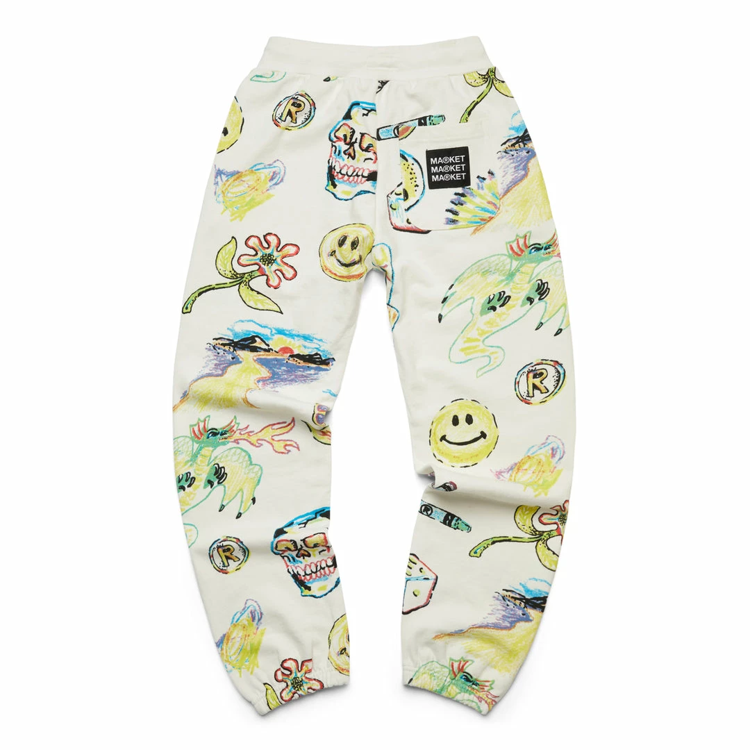 SMILEY MARKET COLORING BOOK AOP SWEATPANTS