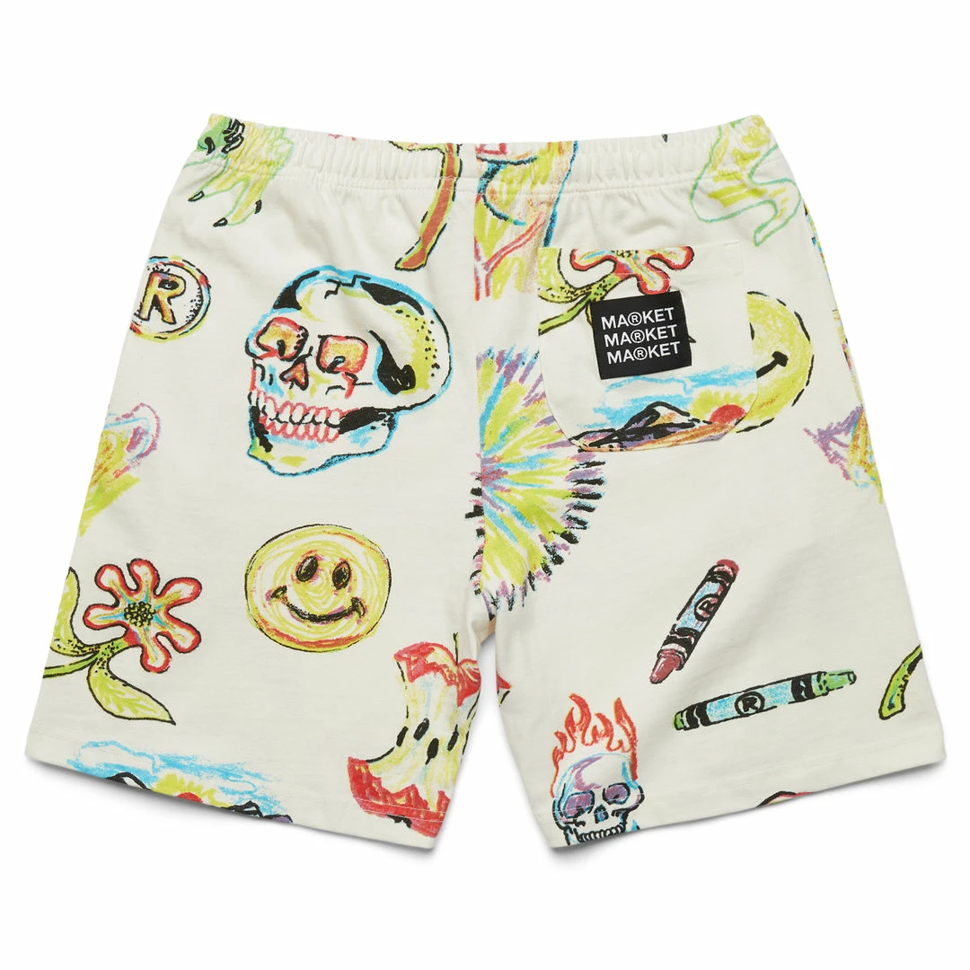 SMILEY MARKET COLORING BOOK AOP SHORTS