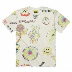 TOPS SMILEY MARKET COLORING BOOK AOP T-SHIRT