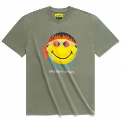 MARKET SMILEY DON'T HAPPY, BE WORRY T-SHIRT TOPS