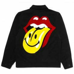 TOPS SMILEY MARKET ROLLING STONES CHENILLE GARAGE JACKET