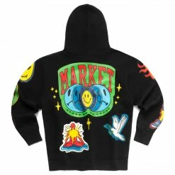 MARKET TOPS SMILEY START WITHIN STARS HOODIE