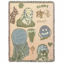 SMILEY® SMILEY MARKET RODMAN DOODLE WOVEN BLANKET