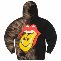 TOPS SMILEY MARKET ROLLING STONES TIE-DYE HOODIE
