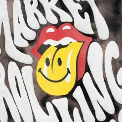 BOTTOMS SMILEY MARKET ROLLING STONES TIE-DYE SWEATPANTS