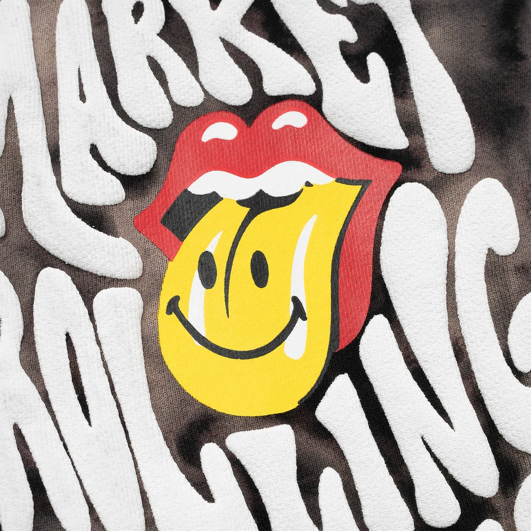 BOTTOMS SMILEY MARKET ROLLING STONES TIE-DYE SWEATPANTS