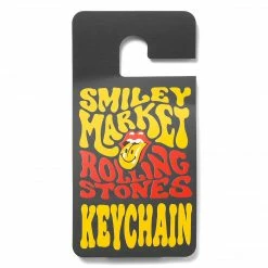 SMILEY MARKET ROLLING STONES KEYCHAIN