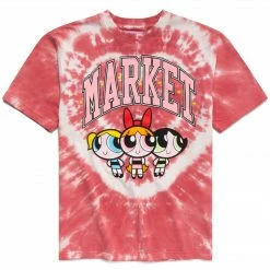THE POWERPUFF GIRLS X MARKET ARC TIE-DYE T-SHIRT TOPS