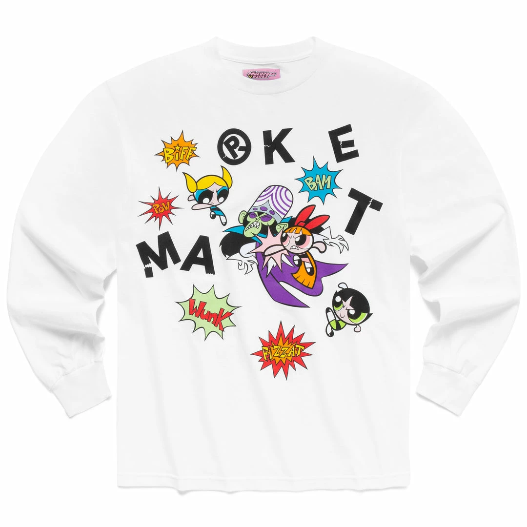THE POWERPUFF GIRLS X MARKET MOJO MELEE LONGSLEEVED T-SHIRT TOPS