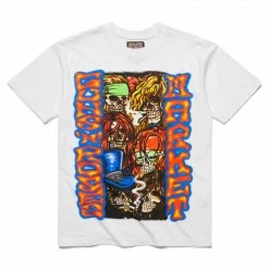 TOPS GUNS N ROSES MARKET SKULLS T-SHIRT