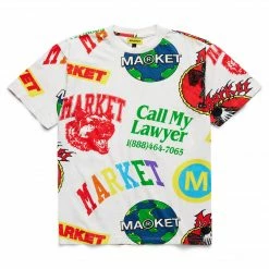 TOPS MARKET MONOGRAM AOP T-SHIRT