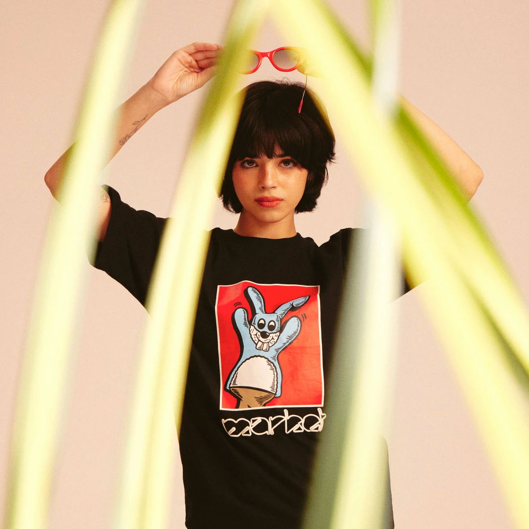 MARKET BUNNY PUPPET PUFF PRINT T-SHIRT