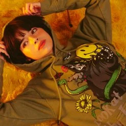 MARKET SMILEY LOOK AT THE BRIGHT SIDE HOODIE TOPS